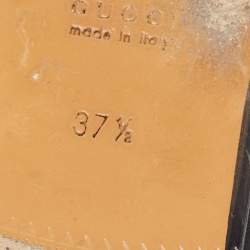 Pre Owned Gucci Black Leather Princetown Mules Size 37.5  