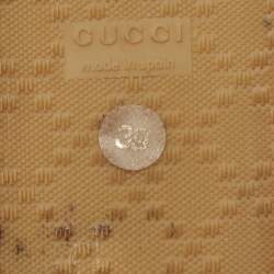 Pre Owned Gucci Blue Leather Guccissima Espadrilles Flats Size 39