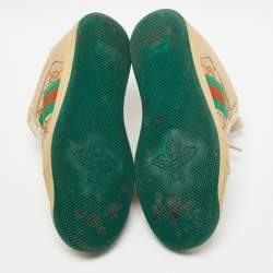 Gucci  Multicolor Nubuck Leather and Canvas Screener Sneakers Size 39