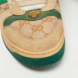 Gucci  Multicolor Nubuck Leather and Canvas Screener Sneakers Size 39