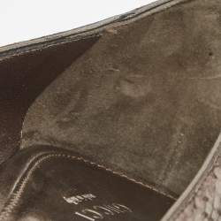 مملوكة مسبقًا Gucci Metallic Bronze Python Leather Horsebit Peep Toe Pumps Size 37.5