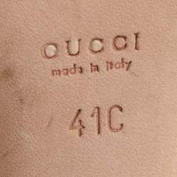 Pre Owned Gucci Beige/Brown GG Crystal Canvas Horsebit D'orsay Pumps Size 41