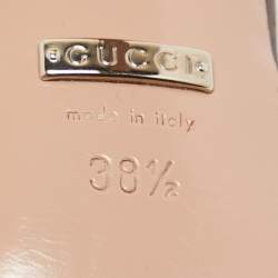 Gucci Dark Brown Guccissima Leather Horsebit Slide Sandals Size 38.5