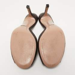 Gucci Dark Brown Guccissima Leather Horsebit Slide Sandals Size 38.5
