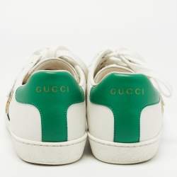 Gucci x Disney White Leather Donald Duck Ace Sneakers Size 38