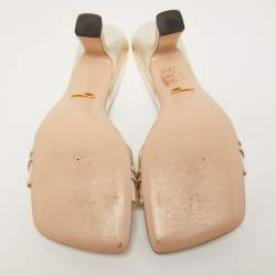 Gucci Gold Leather Crystal Embellished Dora Slide Sandals Size 38