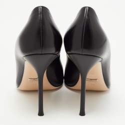 Gucci Black Leather Dionysus Square Toe Pumps Size 40