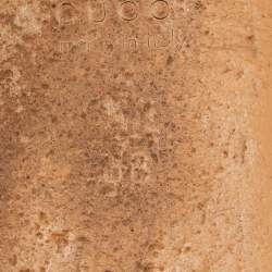 Pre Owned Gucci Dark Red Leather and Fur Princetown Flat Mules Size 38