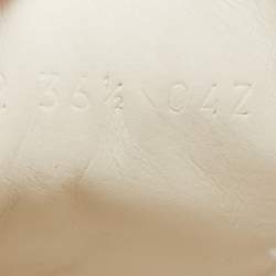 Pre Owned Gucci White Leather Embroidered Bee Ace Sneakers Size 36.5