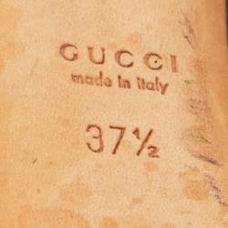 مملوكة مسبقًا Gucci Black Patent Leather Sofia Platform Slingback Sandals Size 37.5