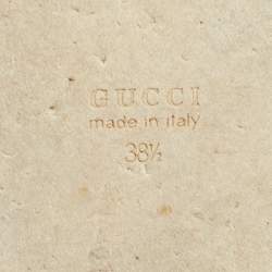 Gucci White Leather Peggy Platform Sneakers Size 38.5