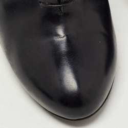 Pre Owned Gucci Black Leather Kim Ankle Boots Size 39