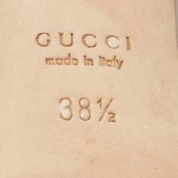 Gucci Metallic Patent Leather Hollywood Slides Size 38.5