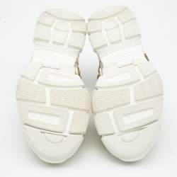 Gucci White Suede and Leather Flashtrek Chunky Sneakers Size 38.5