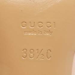 Gucci Metallic/Pink GG Canvas and Leather Horsebit Slide Sandals Size 38.5