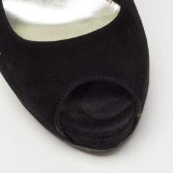 Gucci Black Suede Platform Pumps Size 37