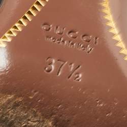 Pre Owned Gucci Black Guccissima Leather Horsebit Heel Pumps Size 37.5