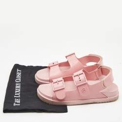 Gucci Pink PVC Isla Slingback Double Sandals Size 39