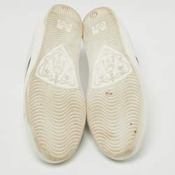 Gucci White Leather Embroidered Bee Ace Sneakers Size 36