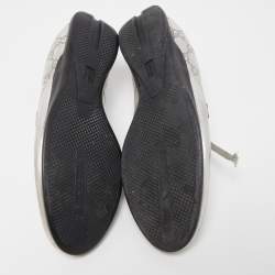 Gucci Silver Guccissima Leather Low Top Sneakers Size 39