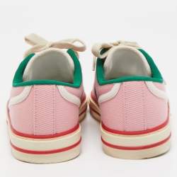 مملوكة  مسبقًا Gucci Pink Canvas Tennis 1977 Low Top Sneakers Size 35.5