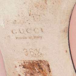 Gucci Pink Leather Horsebit Ballet Flats Size 36.5