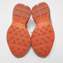 Pre Owned Gucci Multicolor GG Supreme and Canvas Rhyton Sneakers Size 38