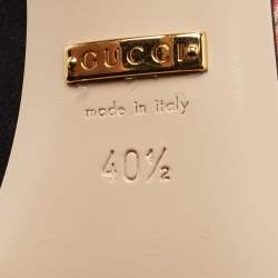 مملوكة مسبقًا Gucci Black/Pink Floral Satin Ophelia Pumps Size 40.5