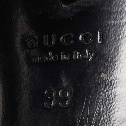 Gucci Black Leather Bamboo Tassel Knee Length Boots Size 39