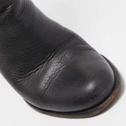 Gucci Black Leather Bamboo Tassel Knee Length Boots Size 39