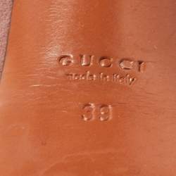 Gucci Pink Suede Peep Toe Platform T-Strap Pumps Size 39