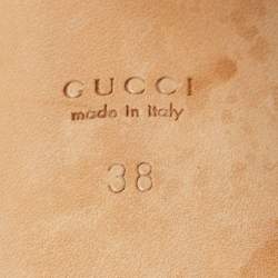 Gucci Burgundy Leather Horsebit Ankle Strap Sandals Size 38