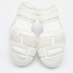  Gucci White/Cream Mesh and Leather Flashtrek Sneakers Size 37