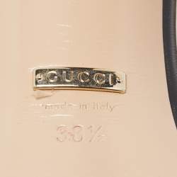 Gucci Black Leather Claudie Ankle Strap Sandals Size 38.5