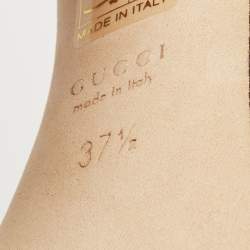 Gucci Pink Leather Horsebit Block Heel  Sandals Size 37.5