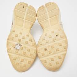 Gucci Beige Leather Rhyton Low Top Sneakers Size 40