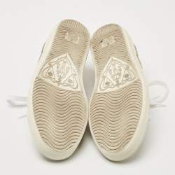 Gucci Brown Canvas and Leather Ace Low Top Sneakers Size 36.5 