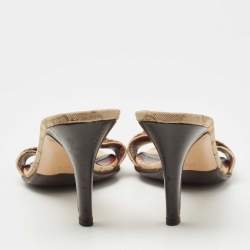 Gucci Beige GG Canvas Hysteria Slide Sandals Size 39