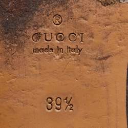 Pre Owned Gucci Multicolor Blooms Print GG Supreme Canvas Princetown Mule Sandals Size 39.5