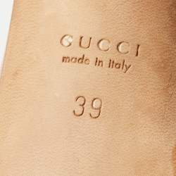Gucci Pink Leather Ankle Strap Sandals Size 39