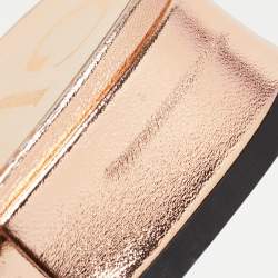 Gucci Rose Gold Leather Ketty Sandals Size 40