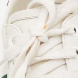 Gucci White Leather Bee Embroidered Ace Sneakers Size 38