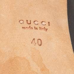 Pre Owned Gucci Black Leather Tile Platform Pumps Size 40