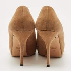 Pre Owned Gucci Brown Suede Sofia Pumps Size 39