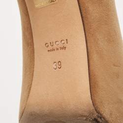 Pre Owned Gucci Brown Suede Sofia Pumps Size 39