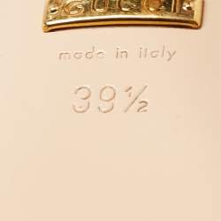 Pre Owned Gucci Black Leather Aneta Point Toe Pumps Size 39.5