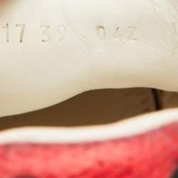 مملوكة مسبقًا Gucci White Leather Floral Ace Sneakers Size 39