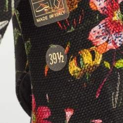 مملوكة مسبقًا Gucci Multicolor Canvas Floral Print Slides Size 39.5