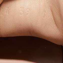 مملوكة مسبقًا Gucci Pink Leather Ghost Lace Up Low Top Sneakers Size 39