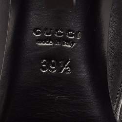 Gucci Black Leather Ankle Boots Size 39.5
